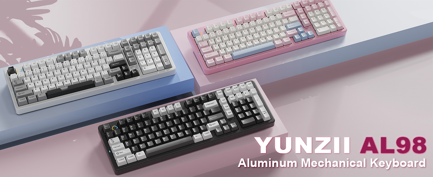 Amazon.com: YUNZII AL98 QMK/VIA Wireless Mechanical Gaming