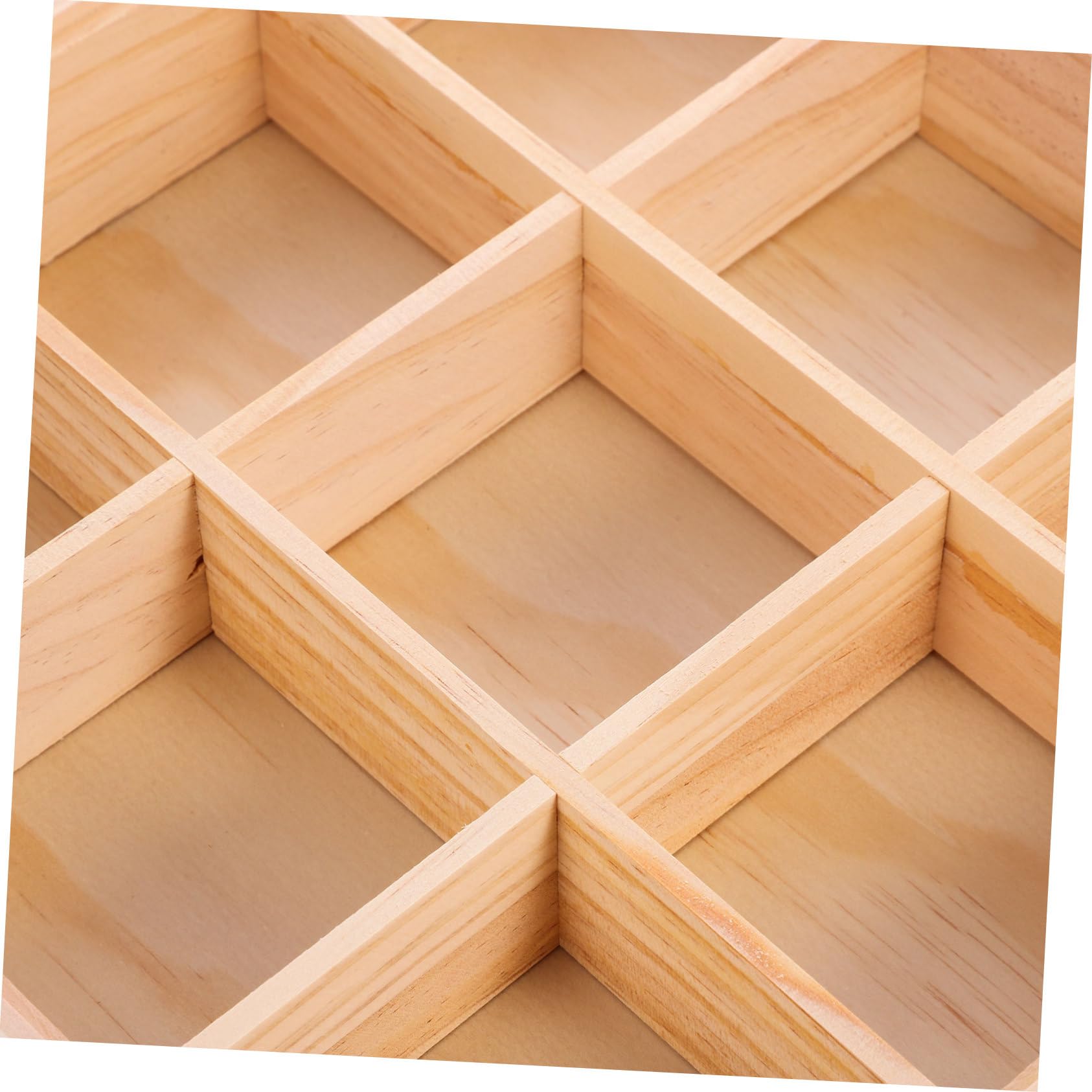 Aufbewahrungsbox mit Fachdesign mit Fächern für Teebeutel und Snacks Holz Multifunktionale Tischbox Braun für Zuhause und Outdoor Picknicks