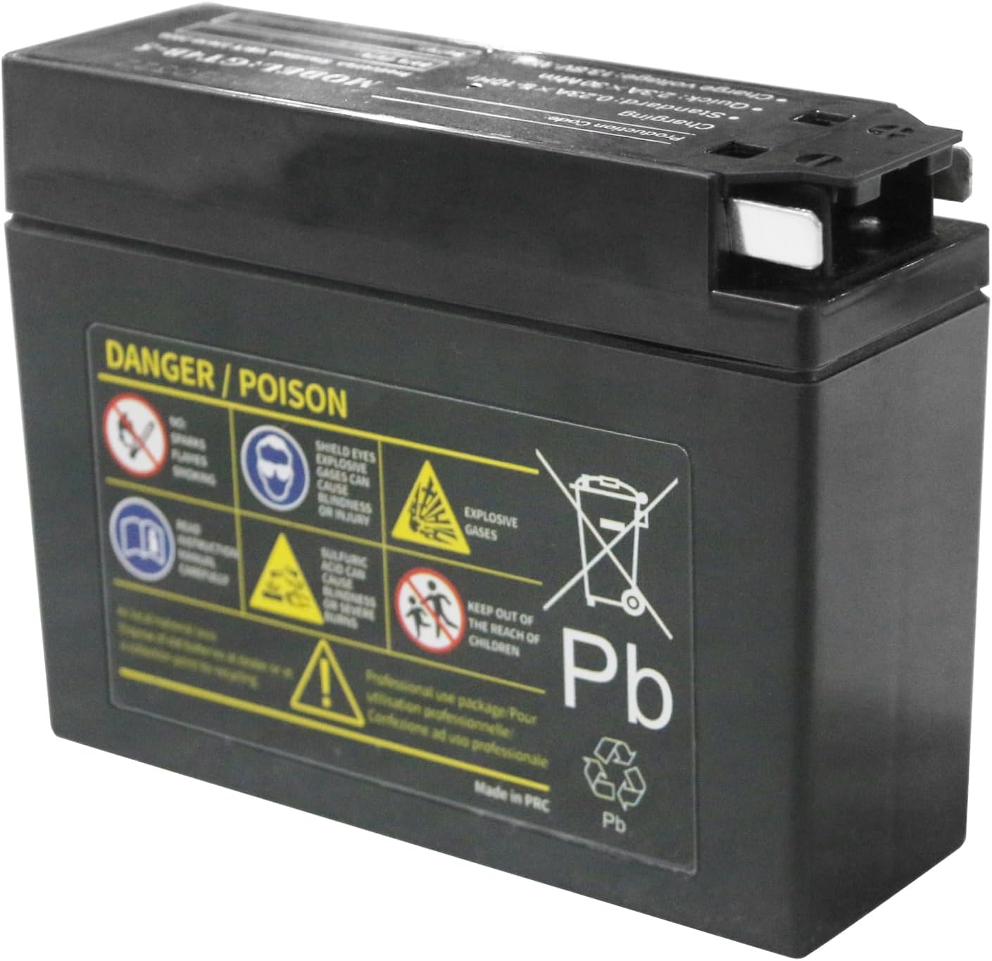 12V AGM Battery GT4B-5 YT4B-BS Replacement Batteries Rechargeable for Motorcycle SR400 YJ50R Vino Classic Scooters Dirt Bikes (2.3Ah 10HR)