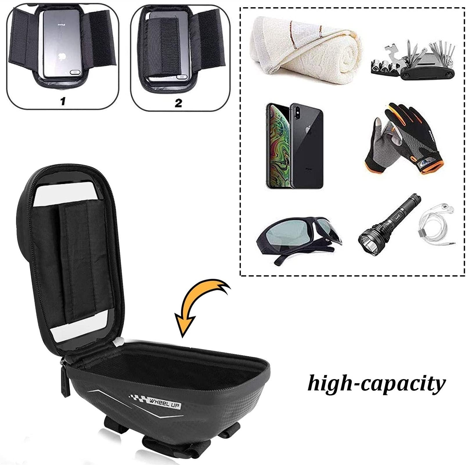 Bolsa for Manillar de Bicicleta montaña, Bolsa for, Plegable for Montar al Aire Libre