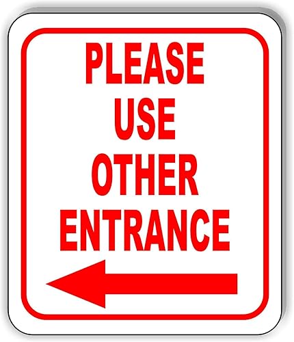 Utiliza otro letrero compuesto de aluminio para exteriores con flecha izquierda de 20 x 24 pulgadas