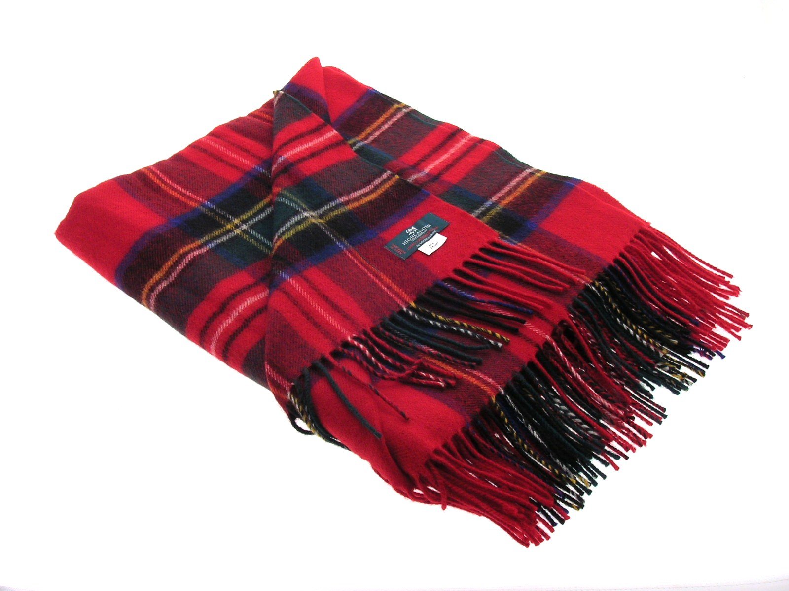 Lochcarron Of Scotland Stewart Royal I Luv Ltd Modern Tartan Lambswool Throw Blanket Royal Stewart Modern Sofa Blanket Travel Outdoor Blanket Plaid Wool Rug Throws For Sofas 142Cm X 180Cm
