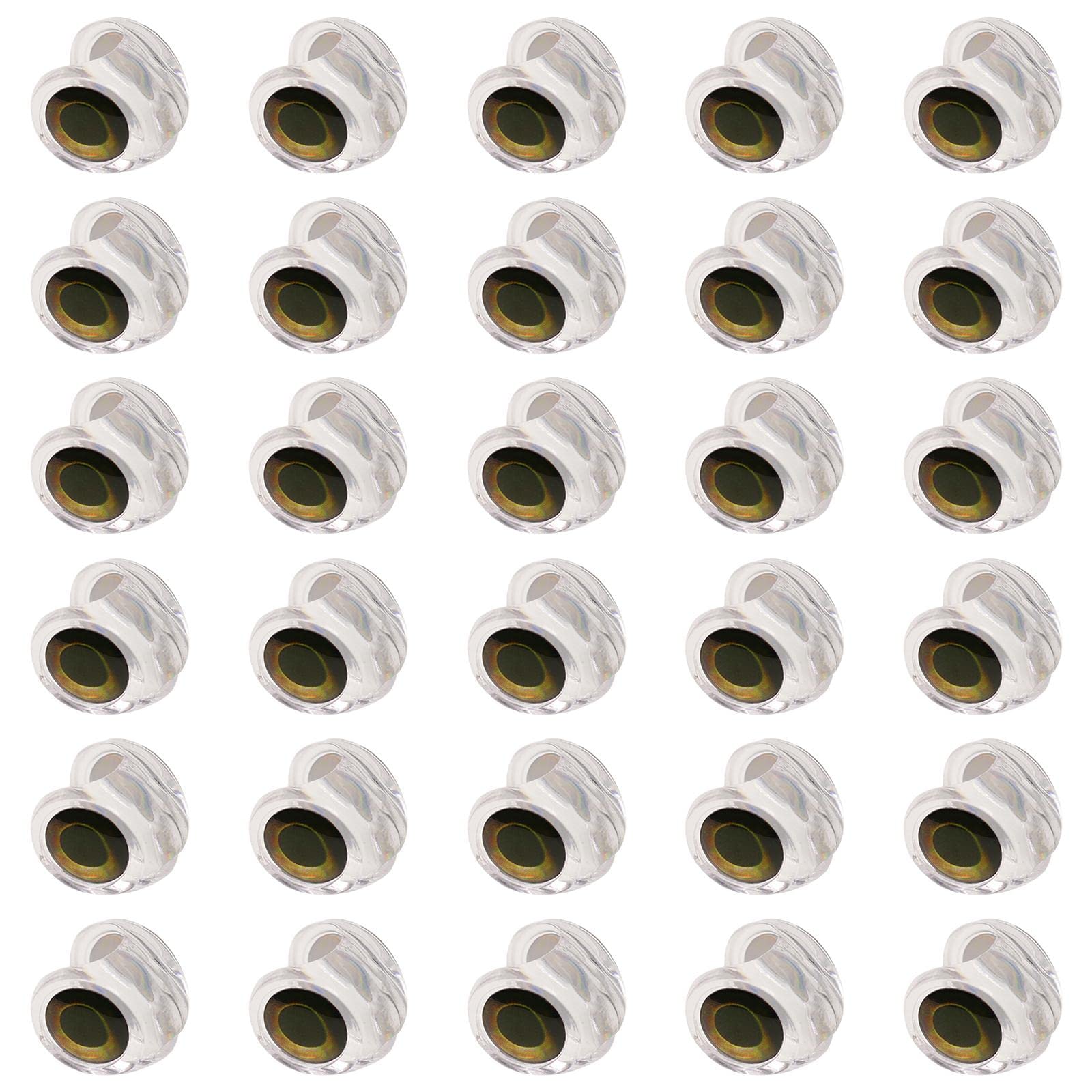 30 Pieces Fly Tying Fish Mask Make Streamer Saltwater Realistic for Outdoor 8mm, 8mm 30 Pieces