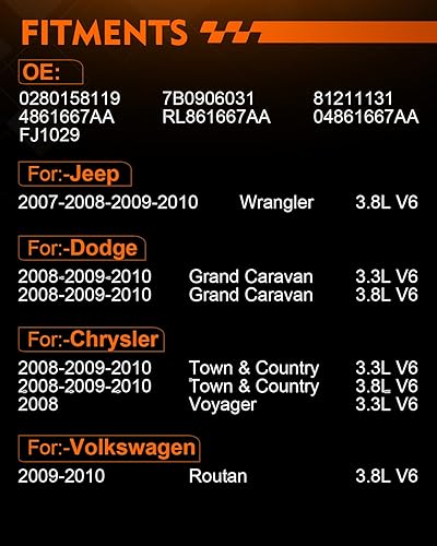 Miniatura 2 de 0280158119 3.3L 3.8L Inyectores de combustible aptos para Jeep Wrangler para Dodge Grand Caravan para Chrysler Town and Country Voyager Routan