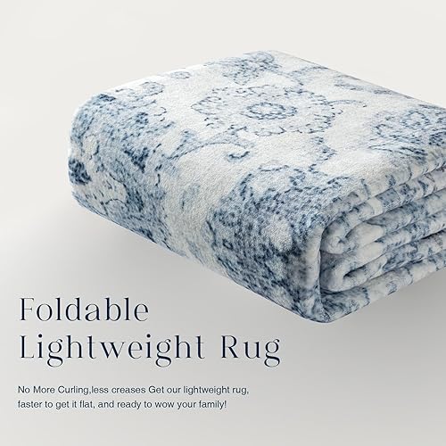 Miniatura 392 de Phantoscope Vintage Collection - Alfombra de área de 8 x 10 pies, alfombra grande para sala de estar, lavable, bohemio, antideslizante