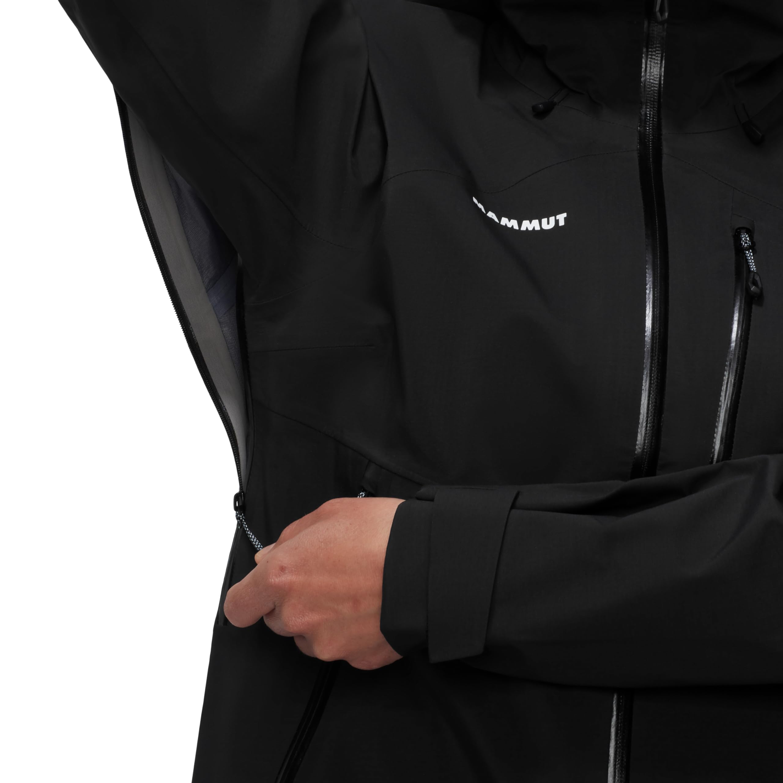 Mammut Alto Guide HS Hooded Jacket Women Hardshelljacke Wasserdicht Winddicht Atmungsaktiv 20.000 mm Wassersäule Schwarz M