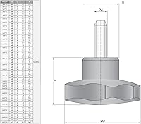Vista 3 de MroMax 1 unids M5x30mm Star Handle Perilla Rosca Reemplazo Tornillo de apriete Desmontaje Rápido Piezas de Repuesto Mango de Sujeción Agarre
