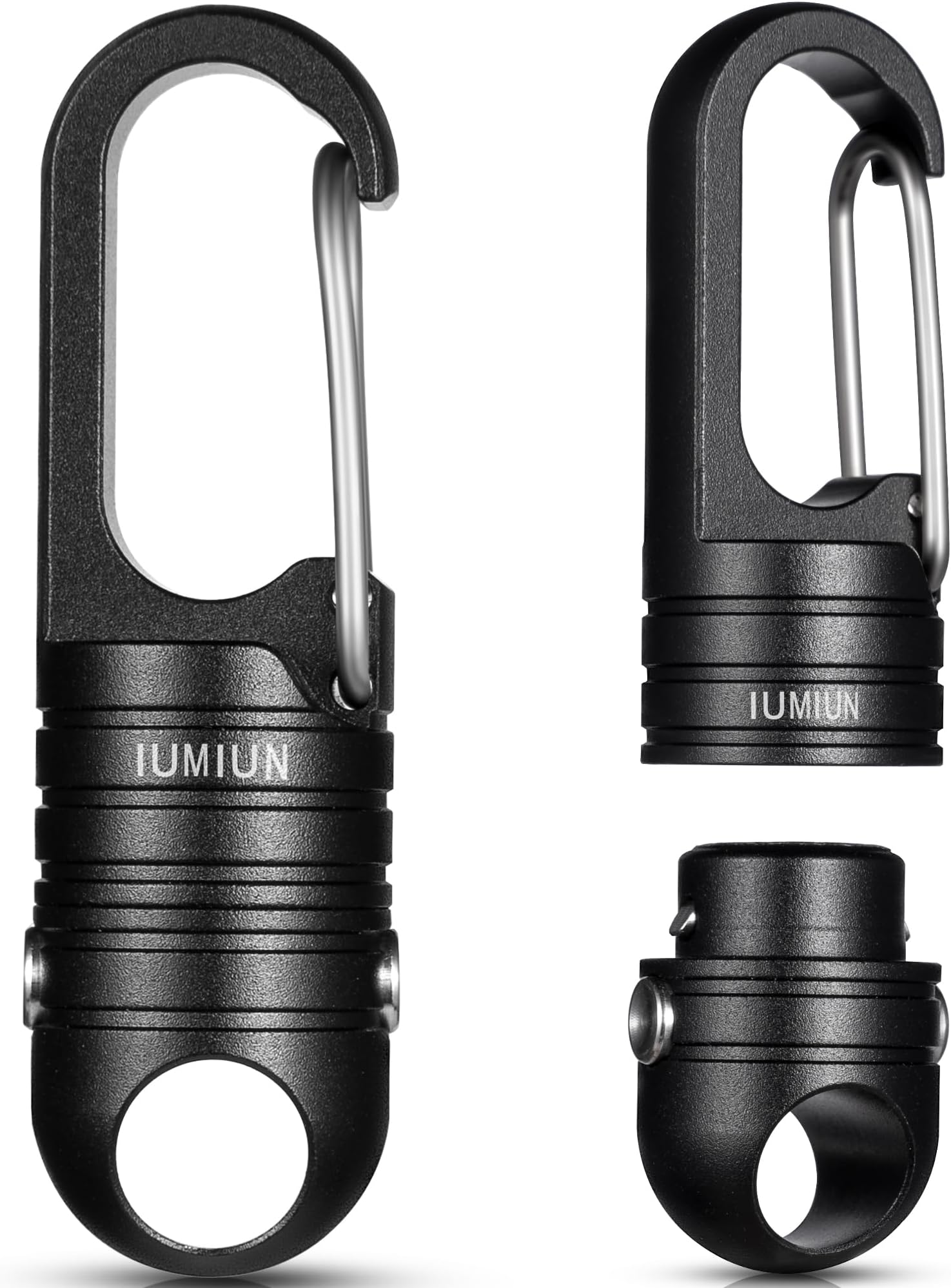 Small Magnetic Quick Release Keychain with Spring Key Clip and Key Ring-2 Button Lock System