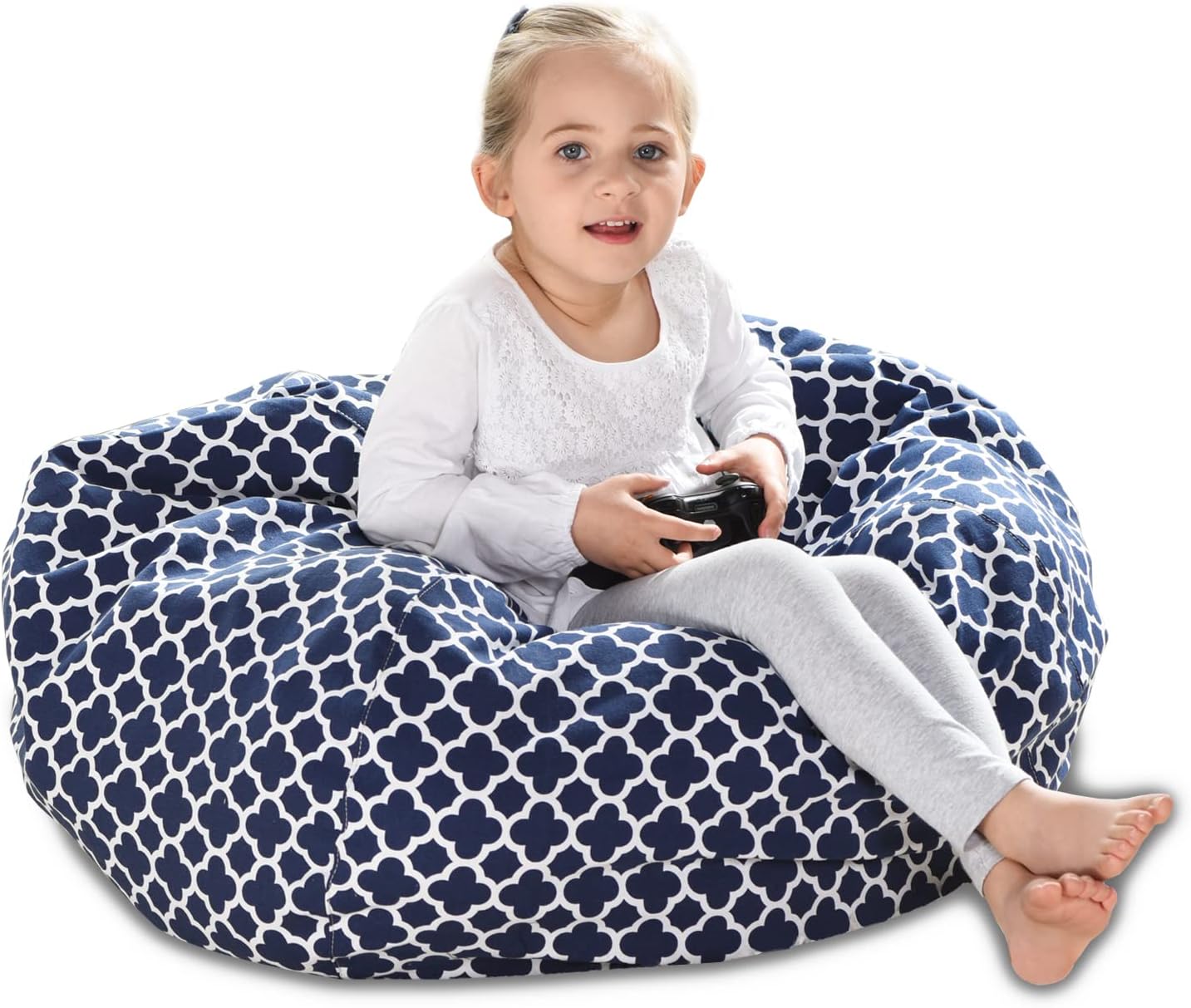 YuppieLife Kids Animal Storage Bean Bag Cover Extra Large stuff'n Sit?Just Cover, No Filling?|Toy Organizer|Carrying Handle|Available for Kids and Teenager|Cuddle Chair?38“,Leaf Clover? Leaf Clover 38”