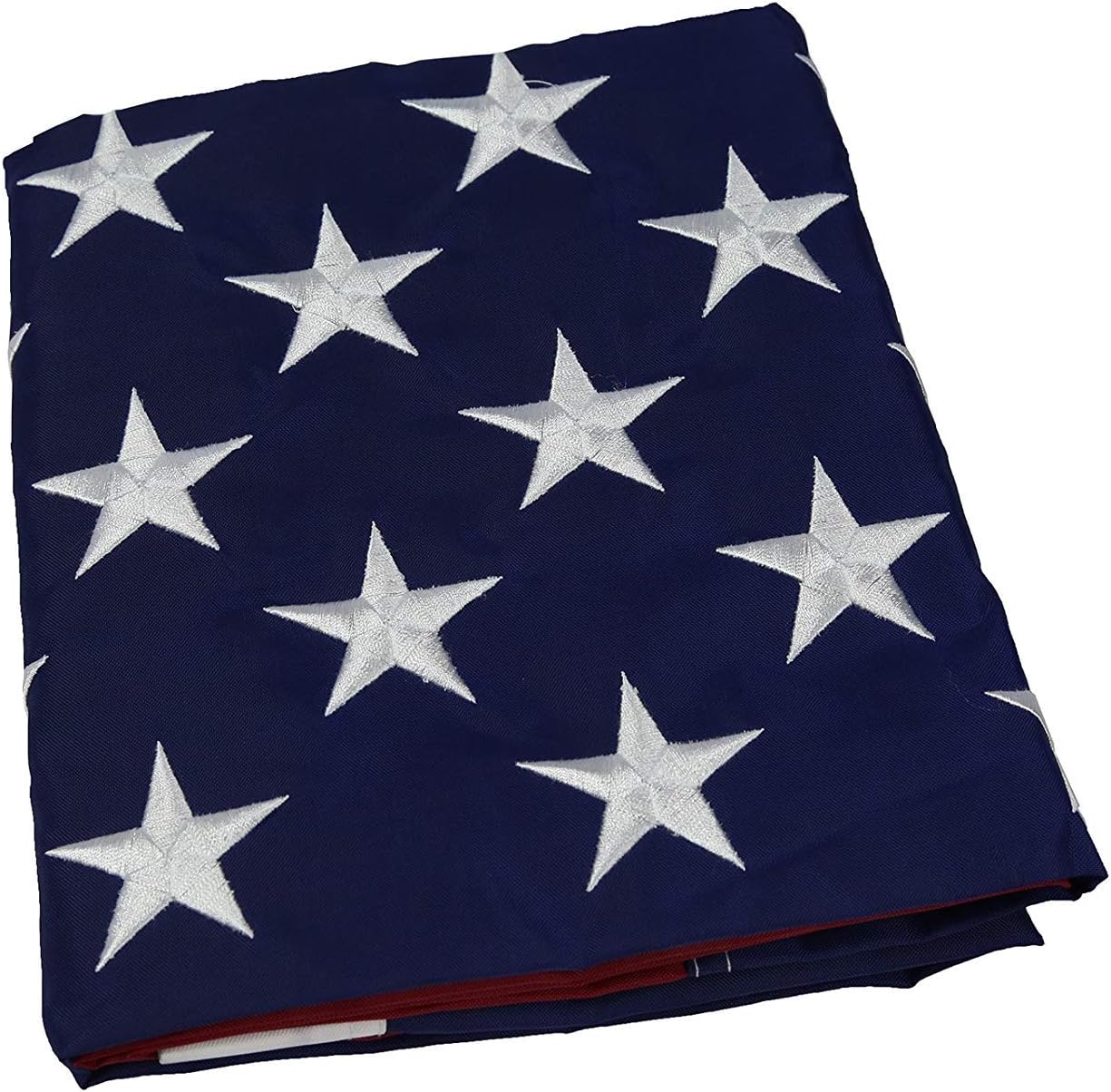 AMERICAN FLAG FBNC, 3x5 FT, Durable Polyester, Embroidered WHITE Stars and BRASS Grommets, STRENGTHENED by Double Stitching