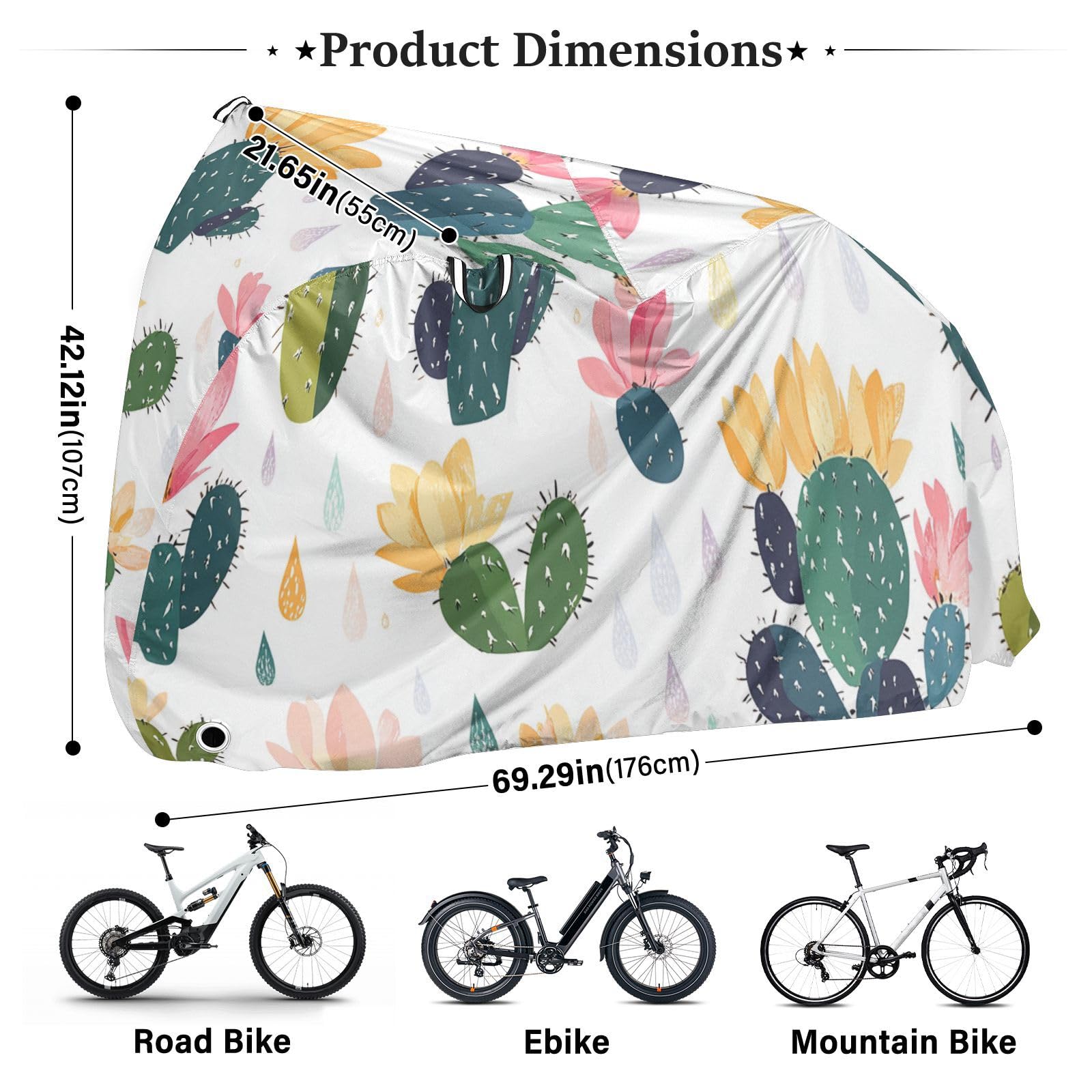 Housse de vélo imperméable avec trous de verrouillage - Résistante aux UV - Pour intérieur et extérieur - Convient à la plupart des para bicicleta imperméables