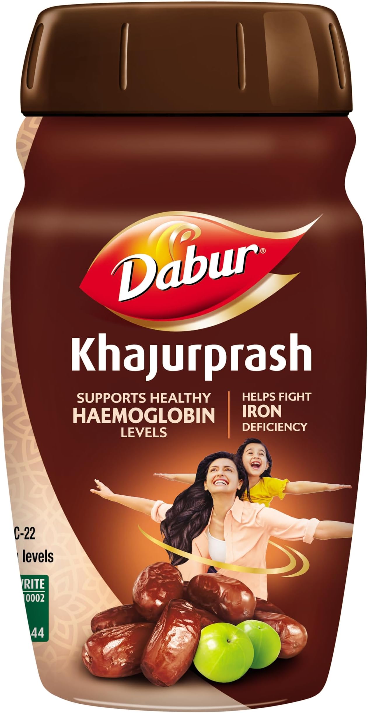 Dabur Khajurprash - 900g | 3X Immunity Action | Supports Healthy Haemoglobin Levels | Helps Fight Iron Deficiency | 40+ Chyawanprash Herbs | Natural Source of Iron | Goodness of Khajur & Giloy