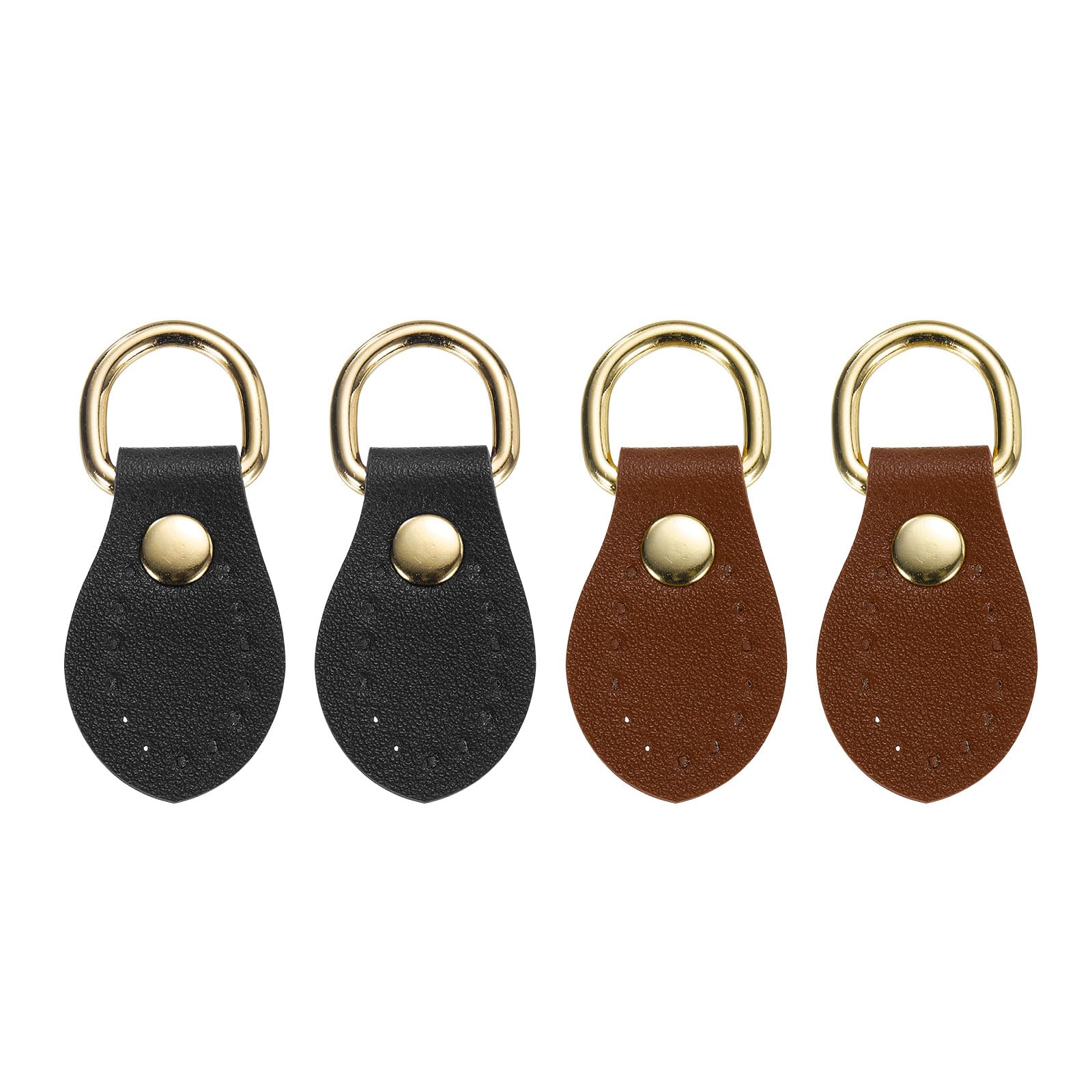 Photo 1 of ****STOCK PHOTO REFERENCE** uxcell 4pcs Purse Strap Mount Hook for Handbag, Sew on Leather Buckle Bag Side D-Ring Clips Replacement Clasp for DIY Shoulder Belt Crossbody Backpack Hardware, Black, Dark Brown