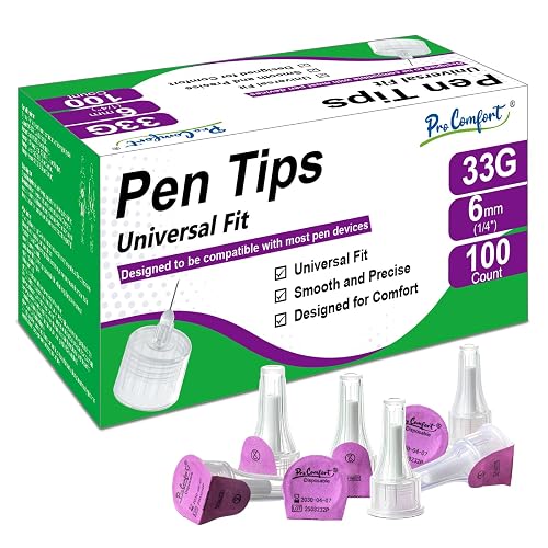 Pen Tips 33G x 6mm Universal Fit Comfortable Design 100