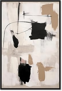 Art Remedy Strings in Abstraction Canvas Muted Abstract Wall Art, Black Frame, 30" x 45"