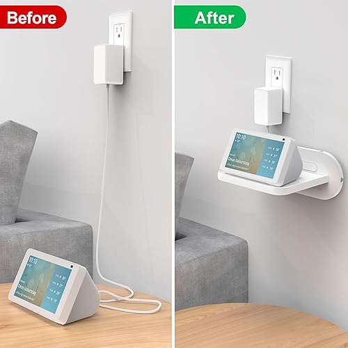 Miniatura 3 de HomeMount Echo Show 5 Soporte de Pared - Soporte de pared para hogar inteligente que ahorra espacio, compatible con Google Nest Hub y altavoces