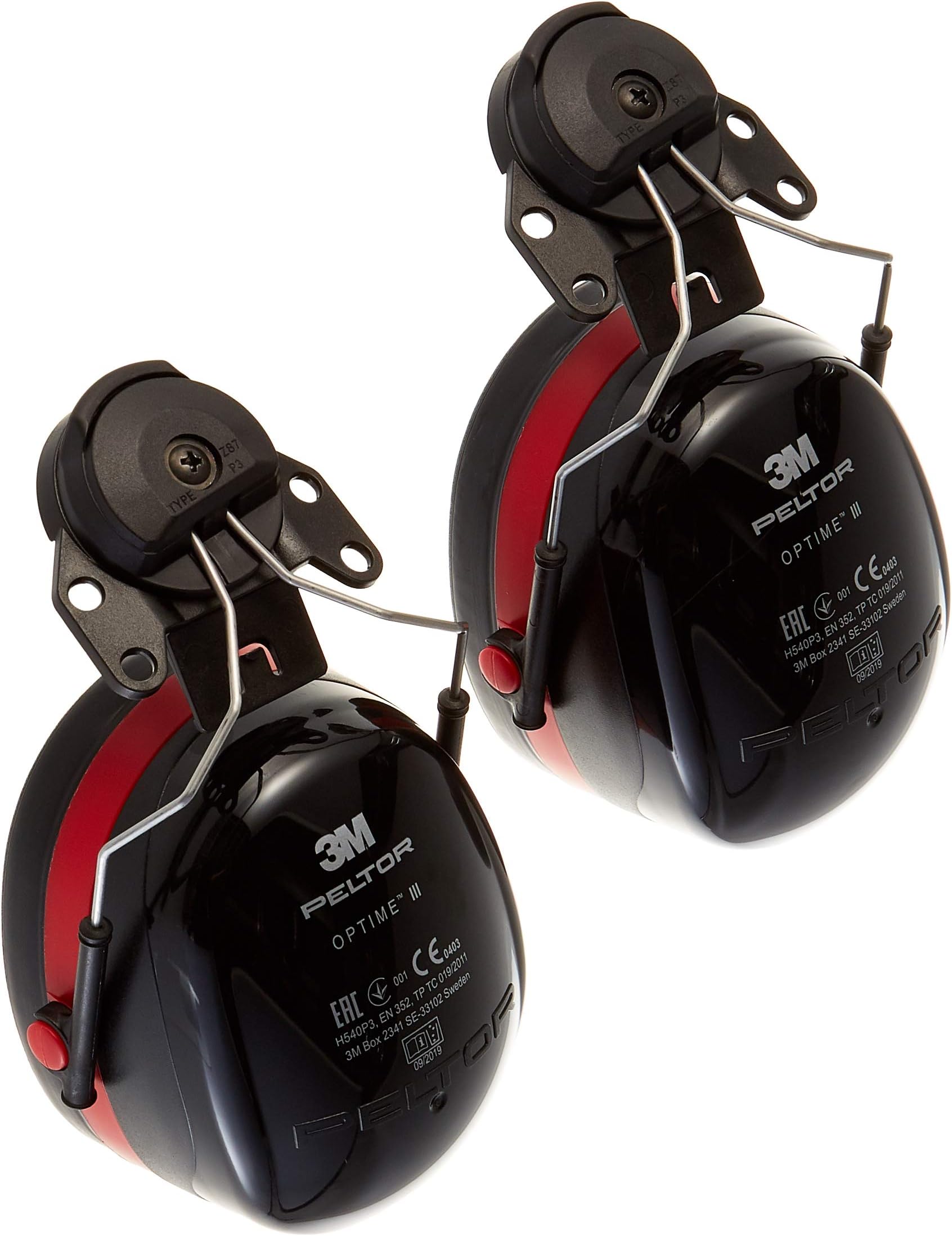3M H540P3E-413-SV Peltor Optime III Helmet Integrated Headphones, Black, 10