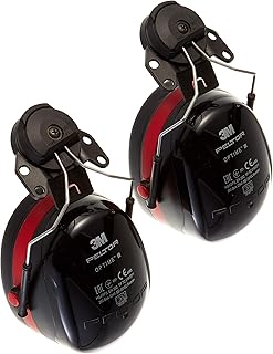 3M PELTOR Optime III Orejeras Para Casco Negras 34 dB (1 Orejera/Caja), H540P3E-413-SV, Color Negro, Talla Única