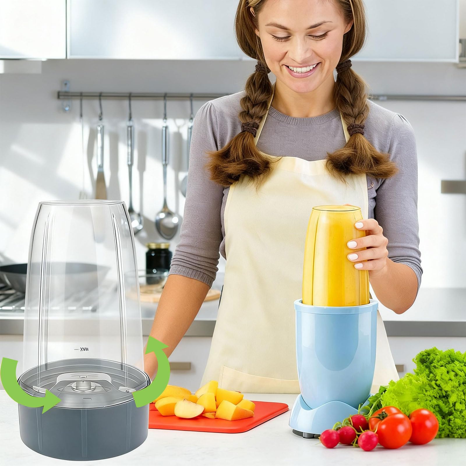 Lama di ricambio per fresatura, lama per estrattore, compatibile con frullatore Nutri-Bullet 600W 900W