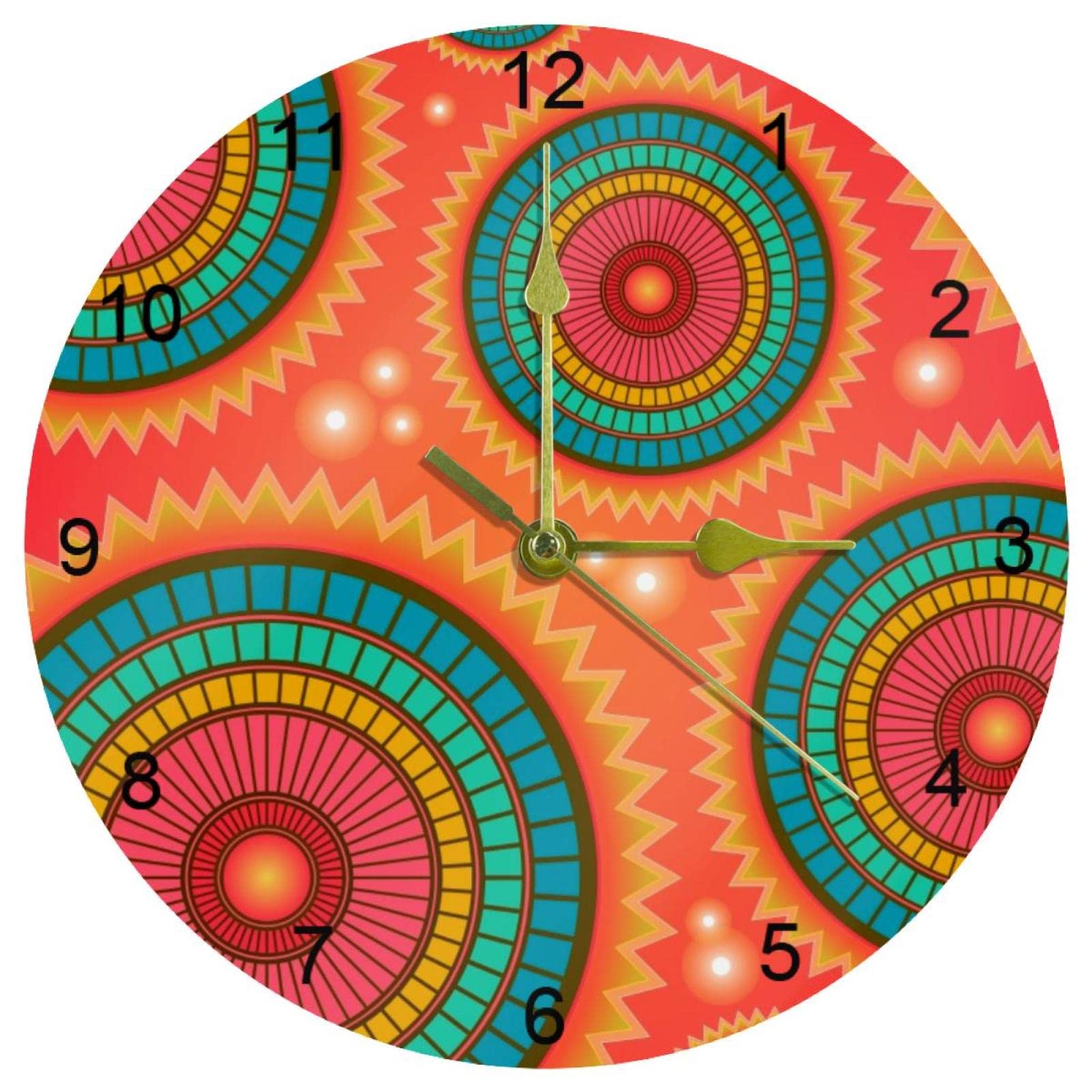 Horloge murale à quartz avec chiffres arabes fonctionnement à piles