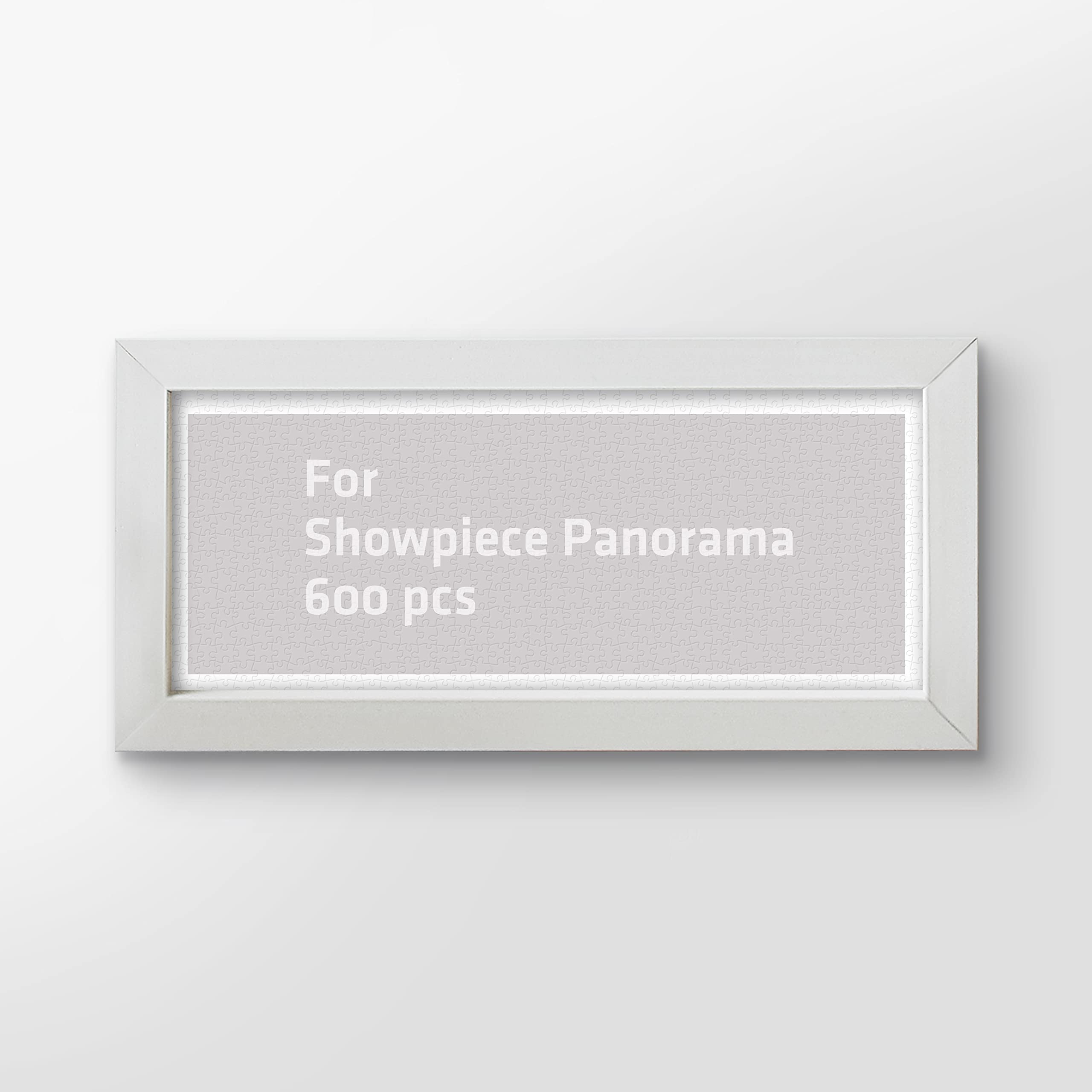 Pintoo Jigsaw Puzzle Frame Tailor-Made for Pintoo's 600 Pieces Panorama Puzzle ONLY - Cool Gray - Effortless & Toolless Assembly NO Glue Required [W1085]