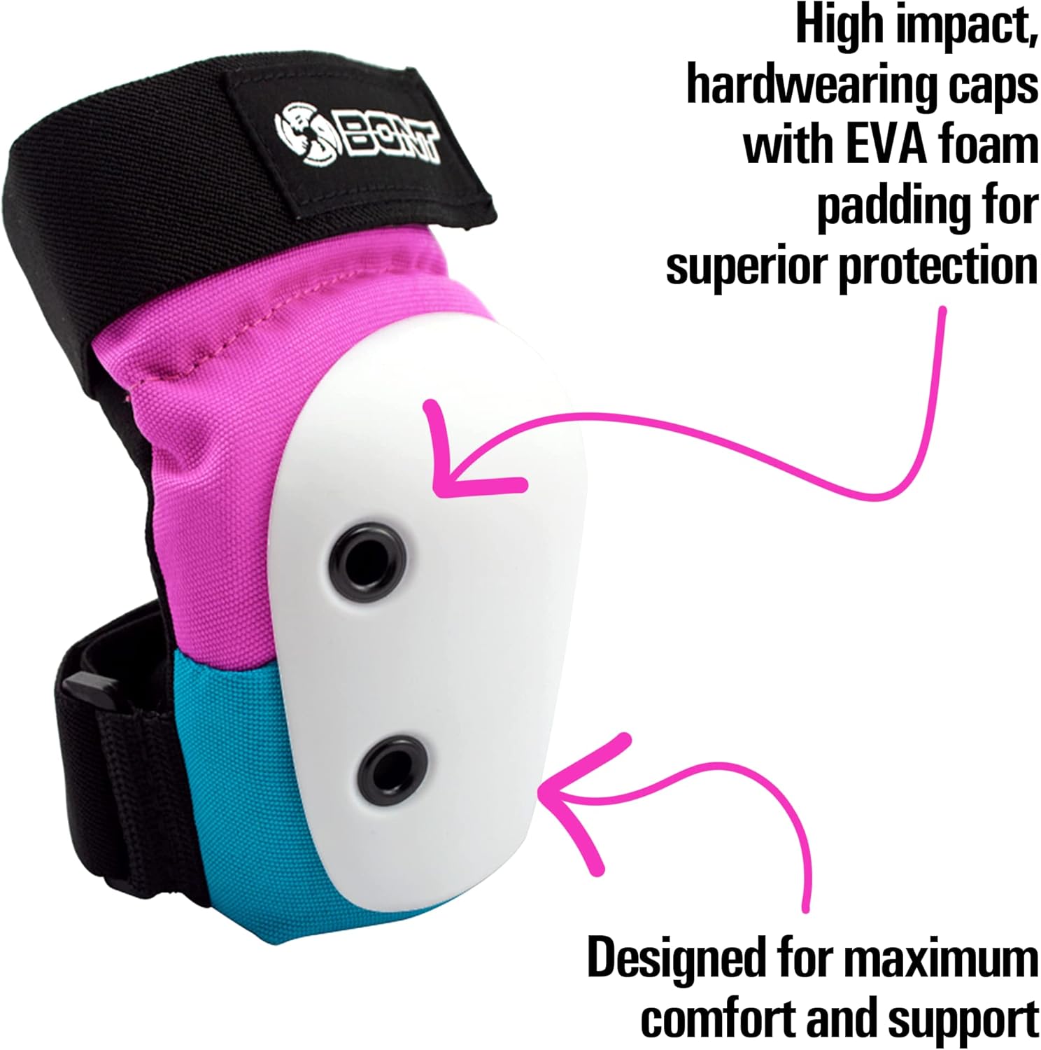 Bont Kids Protective Gear Set, Knee Pads, Elbow Pads & Wrist Guards for Roller Skating, Skateboard & Scooter