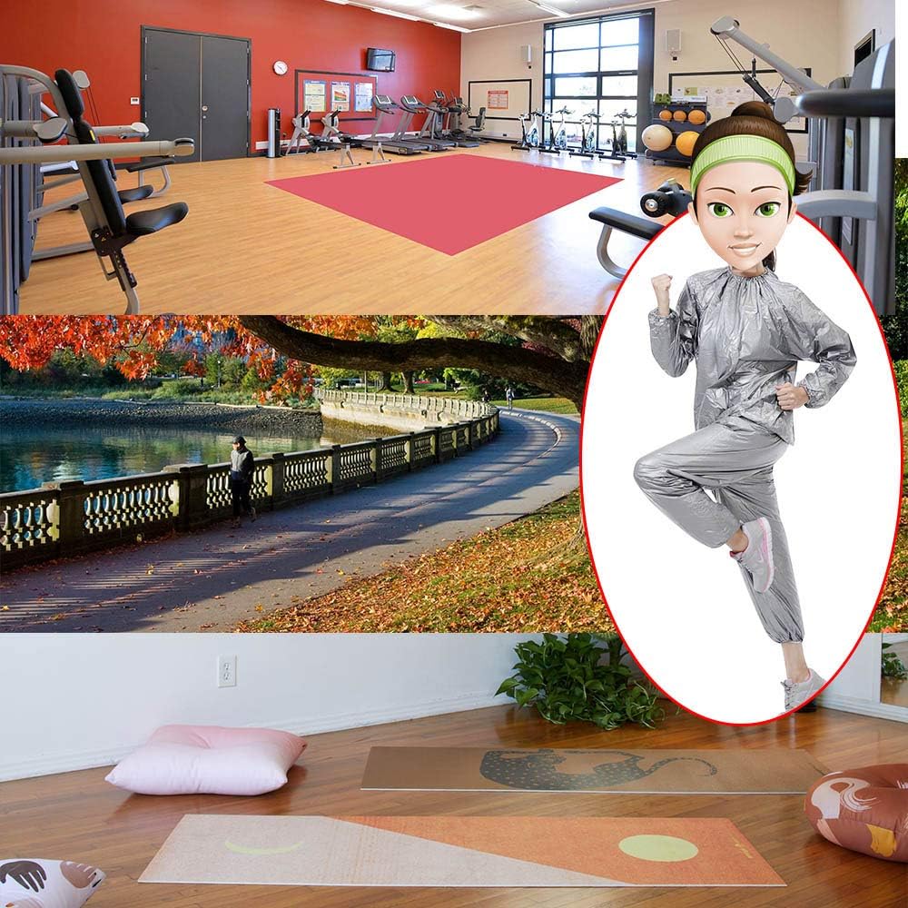 DMD Sauna Sweat Suit Weight Loss Gym Fitness Exercise Suit Workout for Men and Women - L : Everything Else