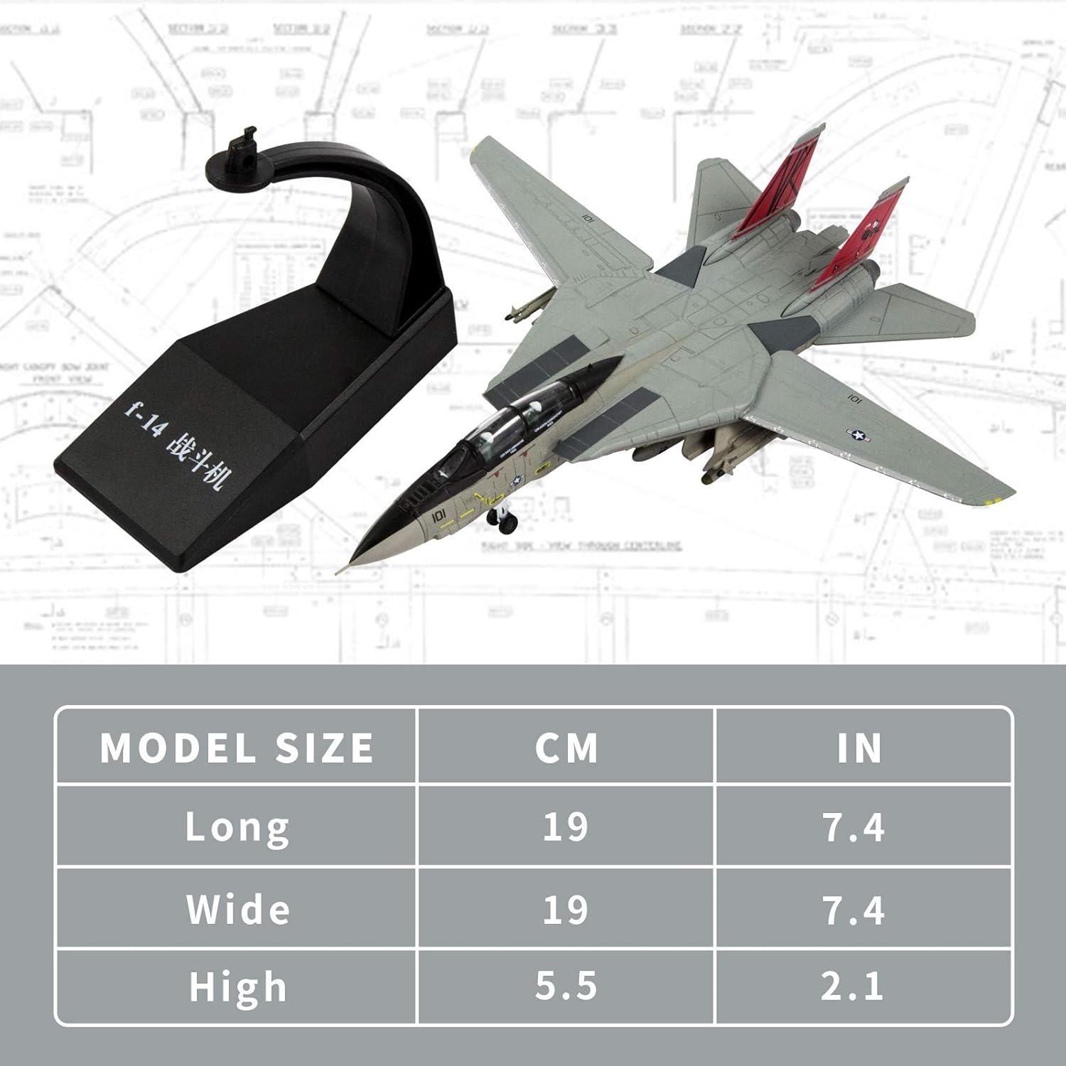 Lose Fun Park Diecast 1：100 F-14 Tomcat Fighter Attack Airplanes Military Display Model Aircraft for Collection or Gift : Arts, Crafts & Sewing