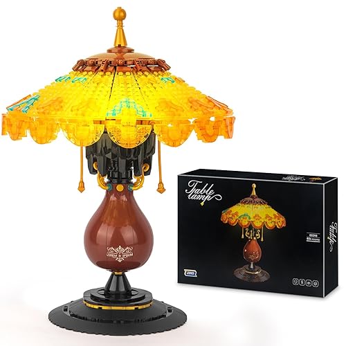 Vziimo Ideas Table Lamp Mini Building Block Set, Creative Retro-Style Table Lamp Model, Collection Home Décor Birthday for Adults Teens 14+ (804 Pieces)