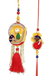 TIED RIBBONS Rakhi for Brother and Bhabhi Gift Set | Bhai Bhabhi Rakhi Set | Rakhi Card | Roli Chawal Tika - Raksha bandhan Rakhi for Bhaiya Bhabhi Rakhi | Lumba Rakhi for Bhabhi