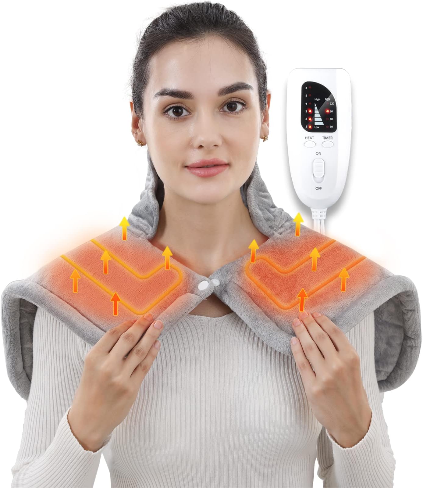 Electric Neck and Shoulder Warmer Heating Pad with 3