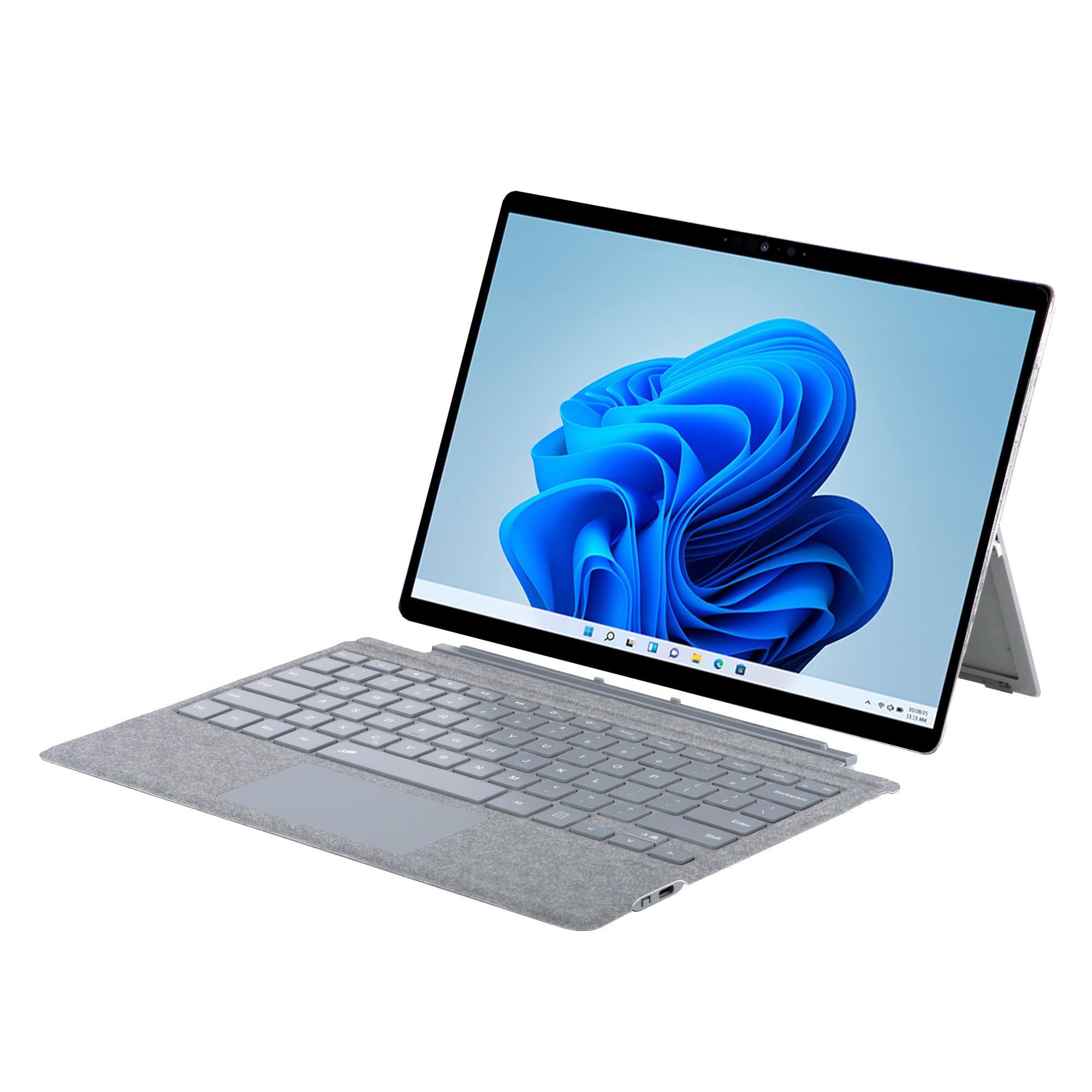 ProElite Keyboard for Microsoft Surface Pro 3/Pro 4/Pro 5/Pro 6/Pro7/Pro 7+ Detachable Wireless Bluetooth TouchPad Keyboard Surface Pro 3/4/5/6/7/7+ with Built-in 7-Colors Backlit, Light Grey-picture-16