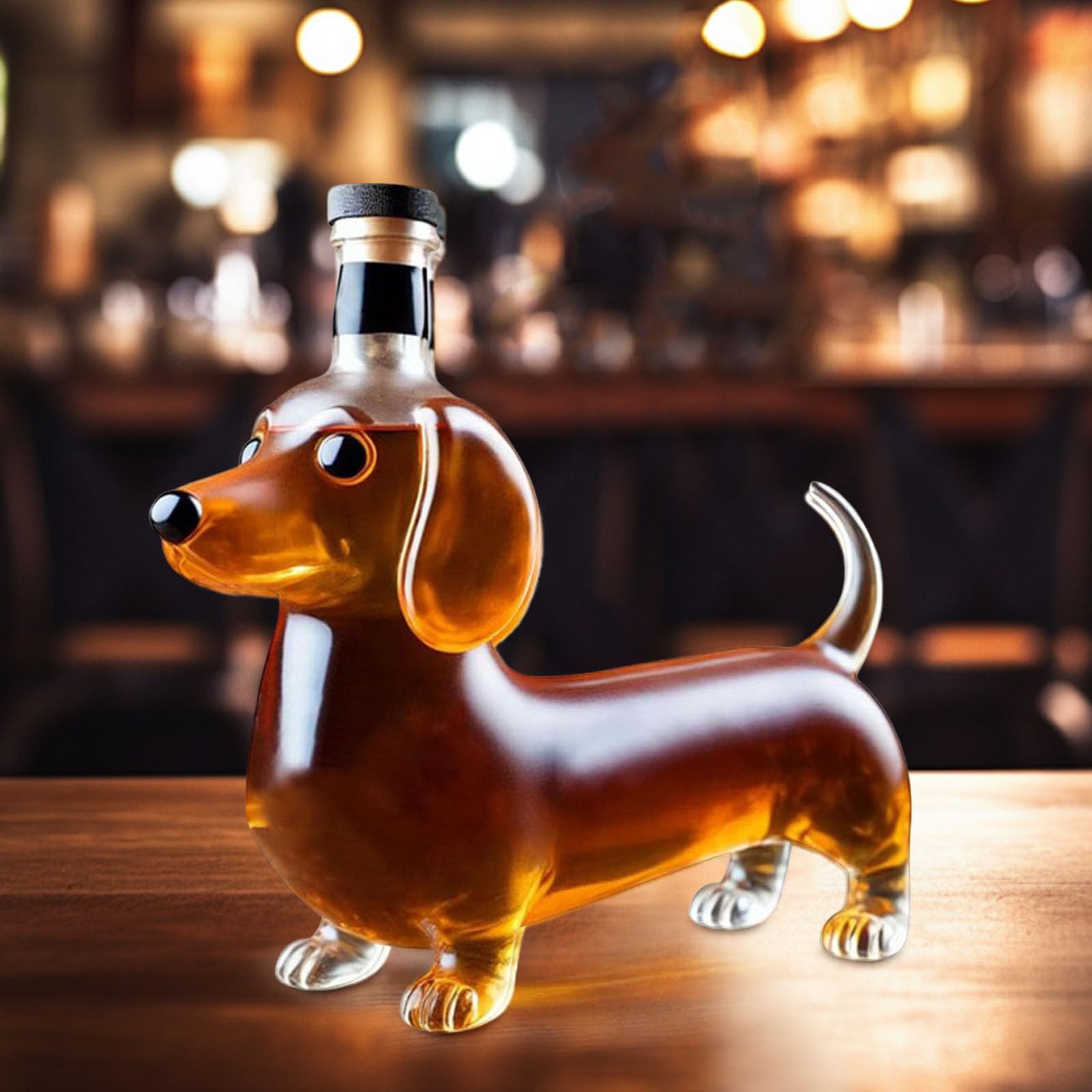 Dachshund Shaped Glass Decanter, Dog Wine Bottle ...