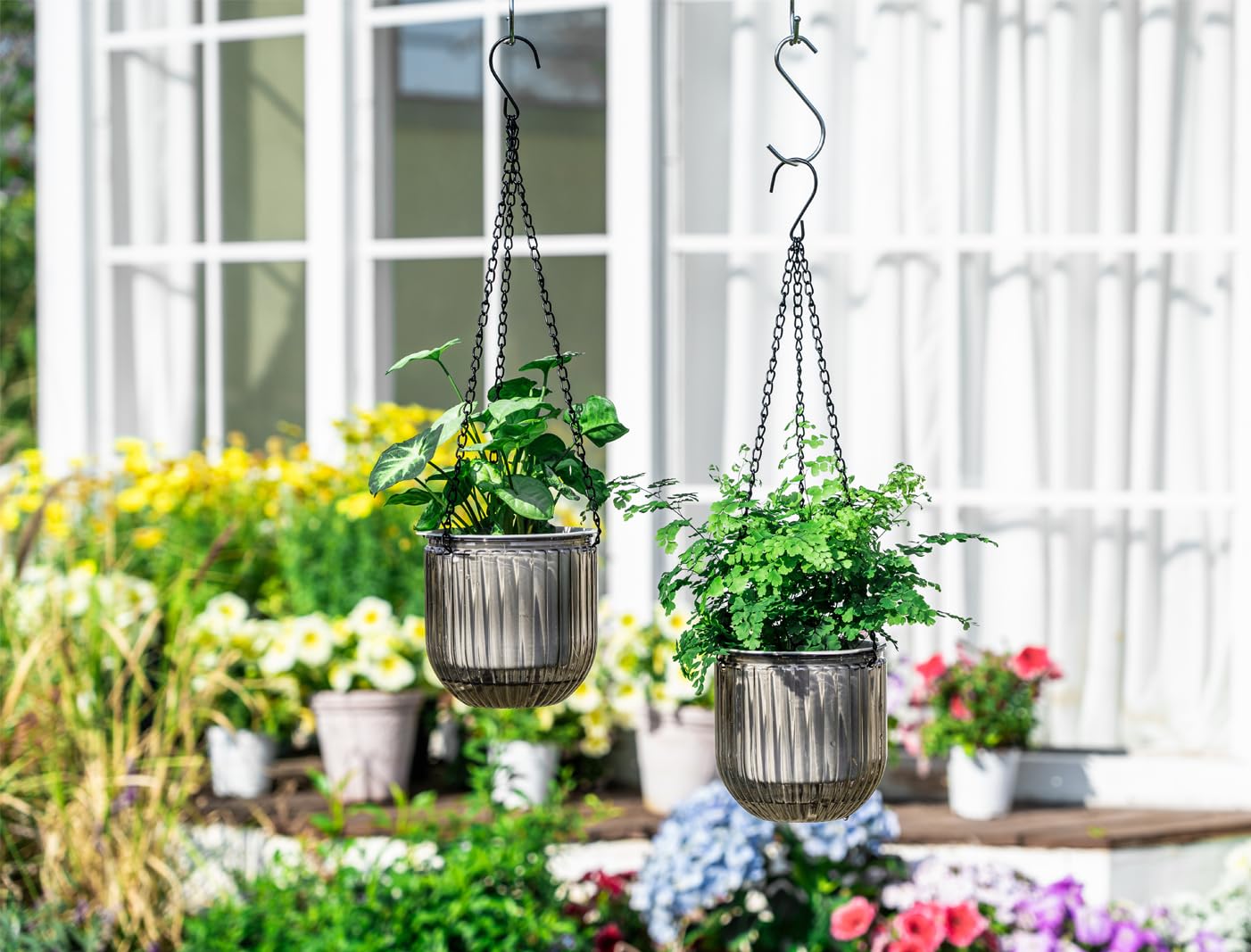 hanging planter terra cotta Terracotta Brass Hanging Planter  Leaf and Thread