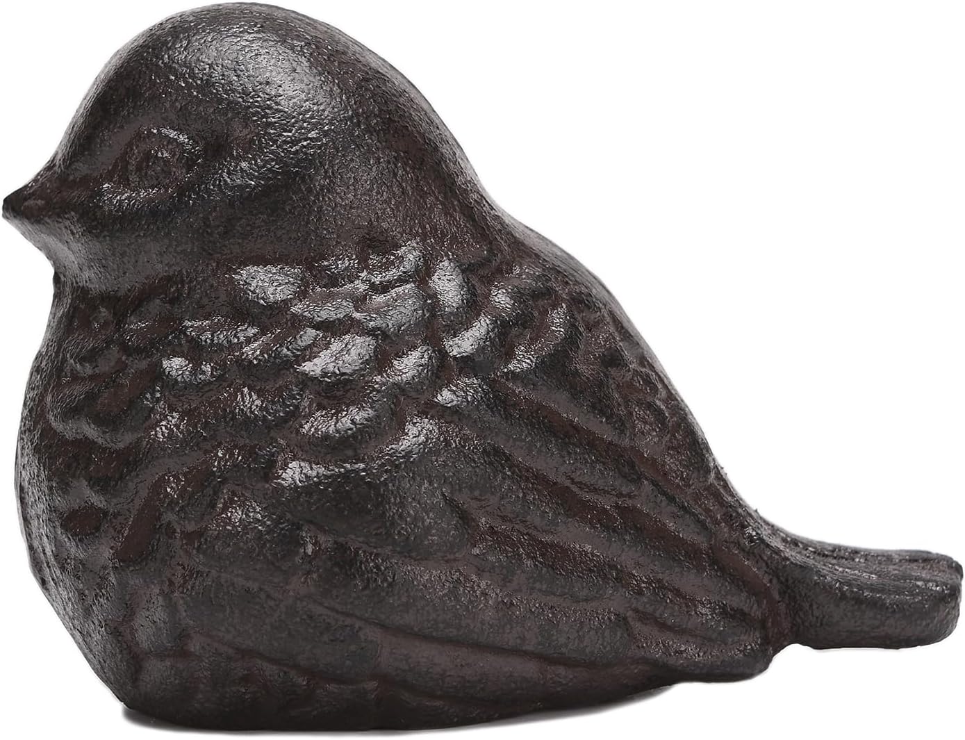 BRASSTAR Cast Iron Cute Fat Bird Statue Farmhouse Home Garden Desktop Decor Doorstop Collectible Figurines Gift Retro Rust Color Decoration TQGJPT698