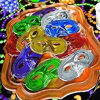 Vista 2 de Medias máscaras metálicas (2 docenas), 6.75", Variados