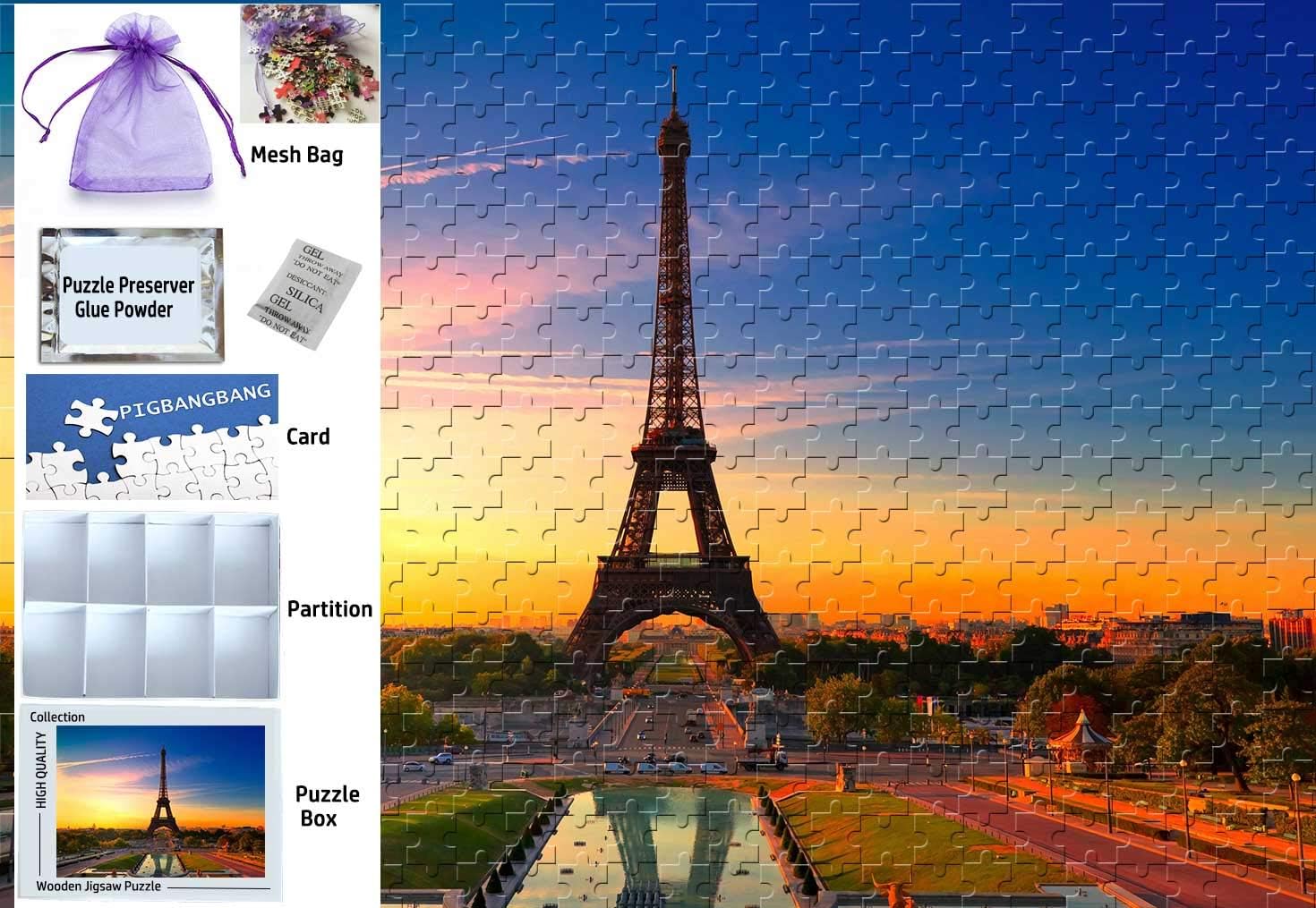 PigBangbang,Basswood Bright Colorful Art Pictures - Evolution of Tornado- 1000 Piece Jigsaw Puzzle (29.5 X 19.6'')