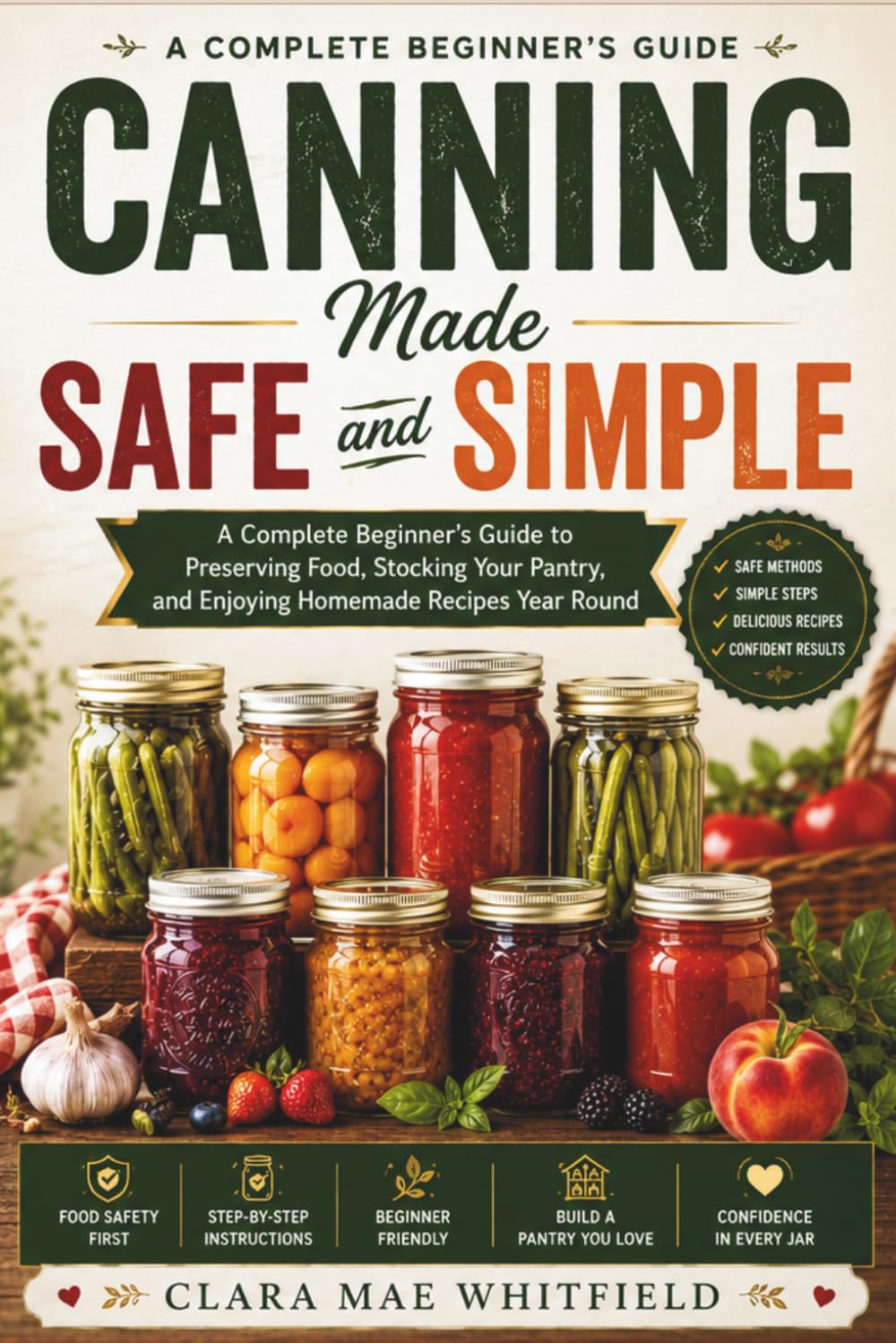 Canning Made Safe and Simple: A Complete Beginner’s Guide to Preserving Food, Stocking Your Pantry, and Enjoying Homemade Recipes Year Round