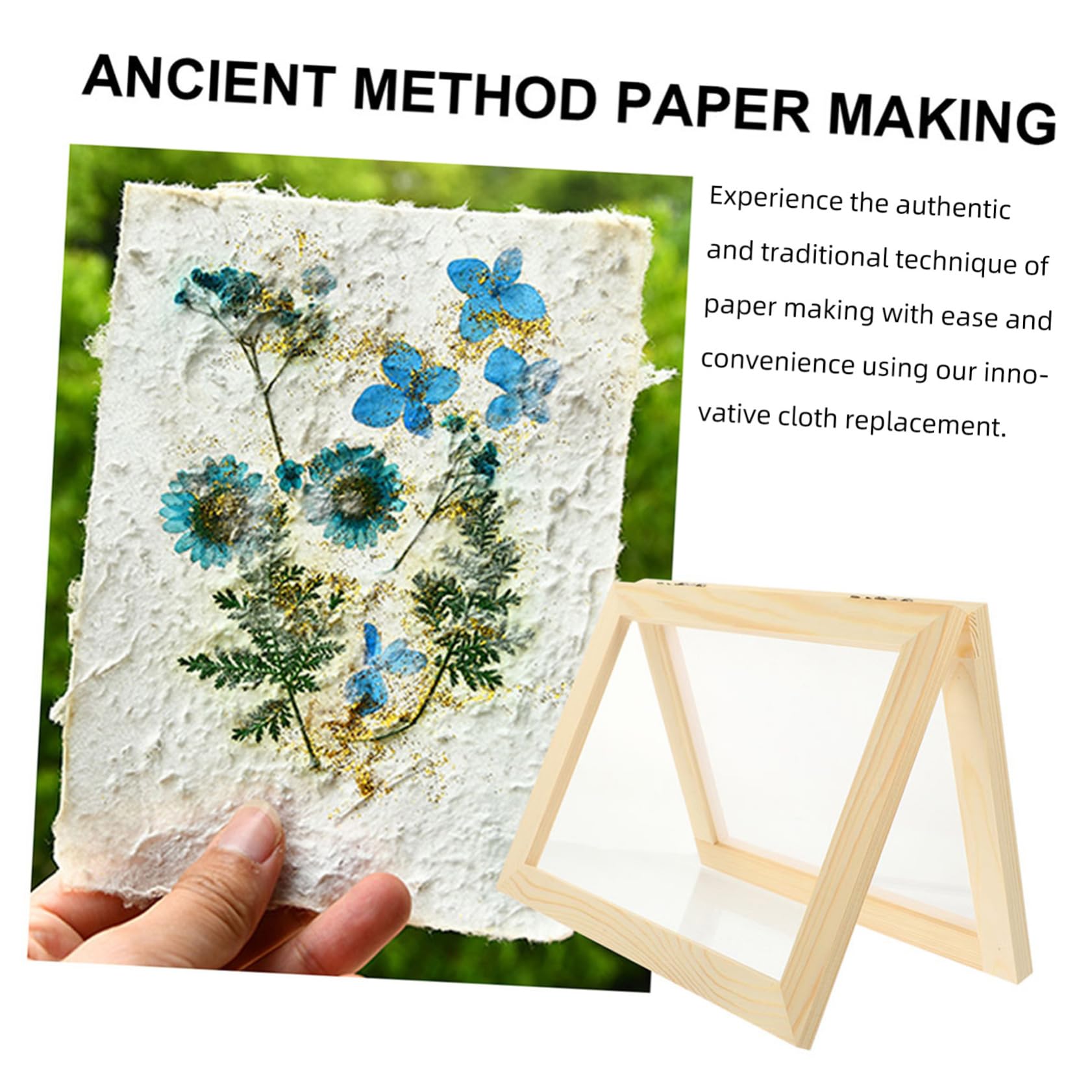 CIMAXIC Handmade Paper Craft Supply 10 Pack Mesh Paper Making Cloth Replacement Pad Mesh Fabric