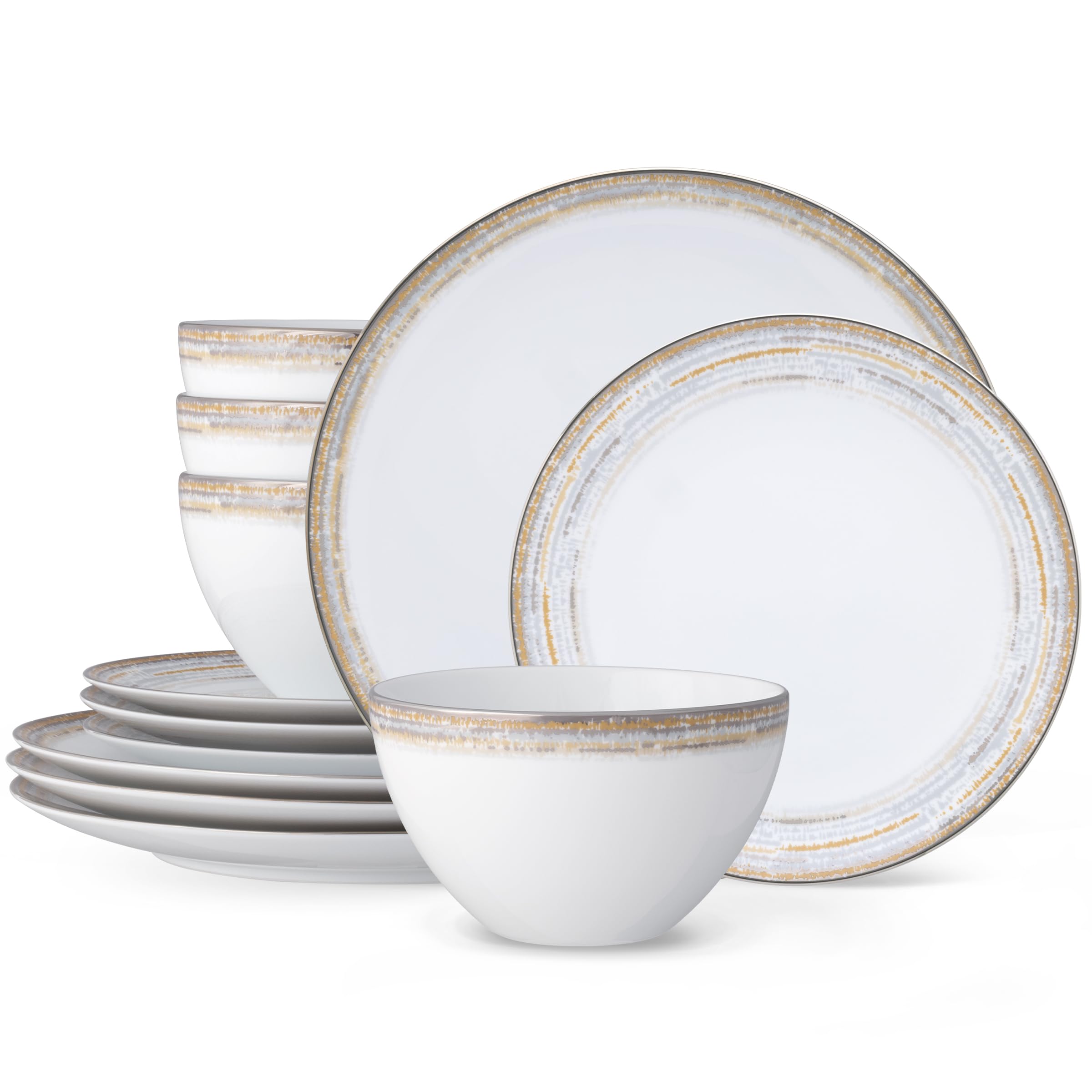 Amazon.com | Noritake Raylan 12-Piece Dinnerware Set, Service for