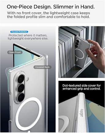 Spigen Air Skin Zero MagFit for Galaxy Z Fold 8 Ultra Case, Clear White