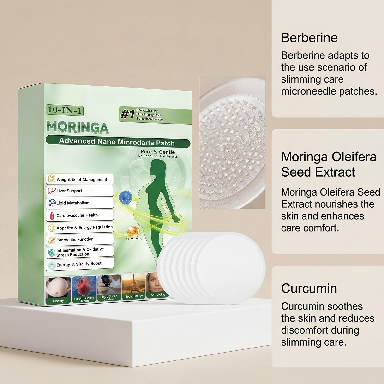 Parches para adelgazar, vientre plano natural, quemador de grasa de vientre, pérdida de peso sin esfuerzo para hombres y mujeres