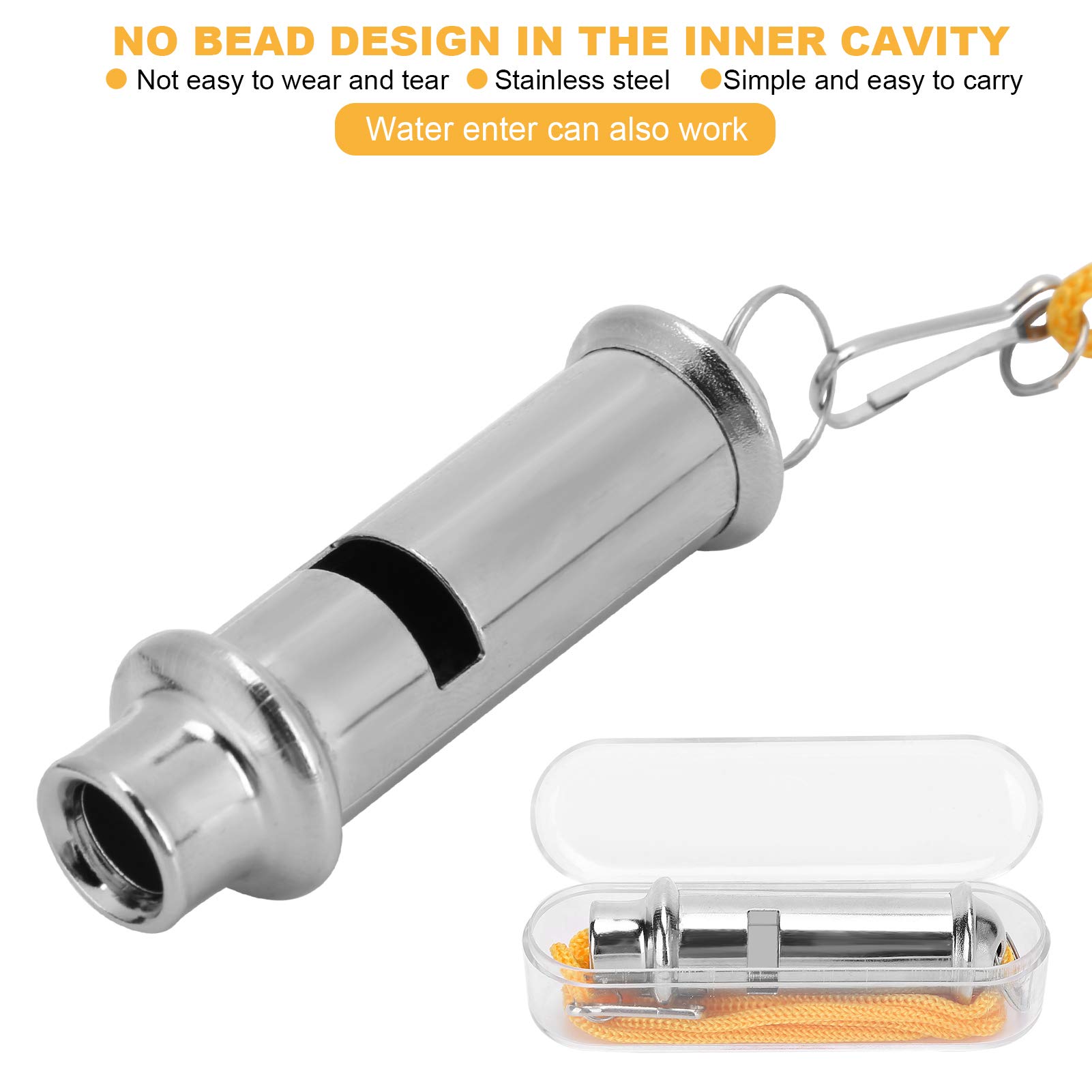 Fydun Less Steel Ultra Whistle with Lanyard for Dog Bird Eagle Training