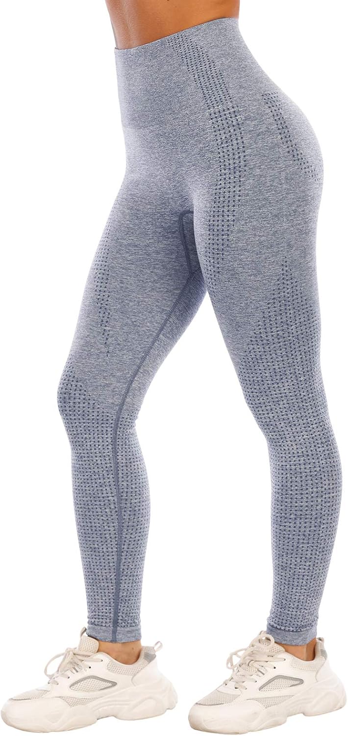 Womens Scrunch Butt Lifting Leggings Seamless High Waist Elastic Workout Gym Leggings Tummy Control Yoga Pants