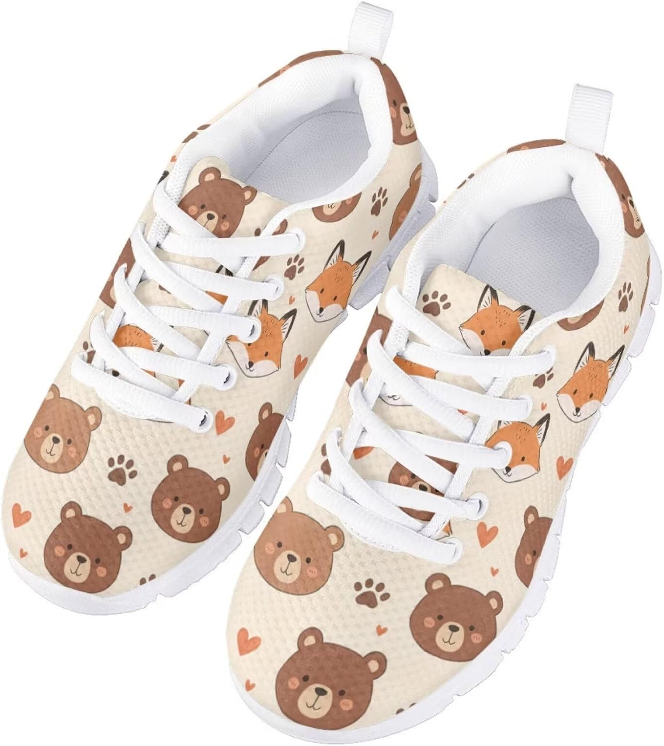 Kids Sneakers for Girls Lightweight Breathable Tennis Shoes for Running Walking and Playtime Comfortable Casual Footwear for Little Kid Size11-13/ Big Kids Size1-5 White Sole