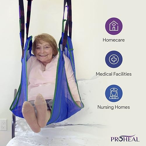 Miniatura 9 de ProHeal Elevador de pacientes todo en uno - Elevador portátil de pacientes para uso doméstico e instalaciones - Elevador eléctrico universal para