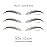 Bliss and Beyond USA, 2 sheets eyebrow tattoo waterproof sticker, Long Lasting, Natural Looking Fake Eyebrow for Alopecia, Chemo, Cancer gift. Same Size eyebrow tattoos (Natural Miami, Dark Brown)