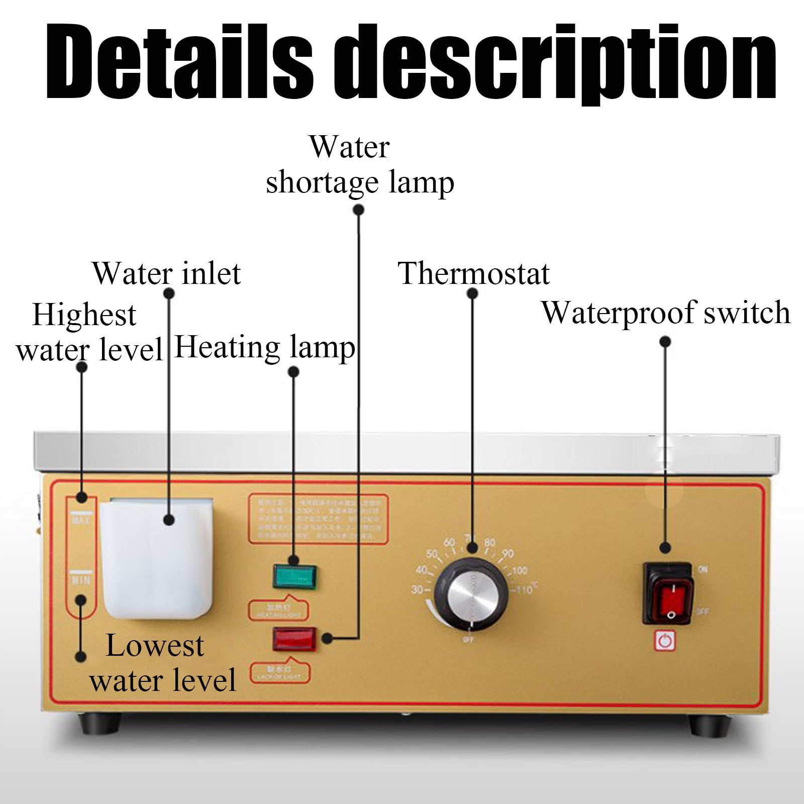 Parowar ze stali nierdzewnej, komercyjny parowar elektryczny, elektryczny podgrzewacz do bułek (4 otwory, 220 V)