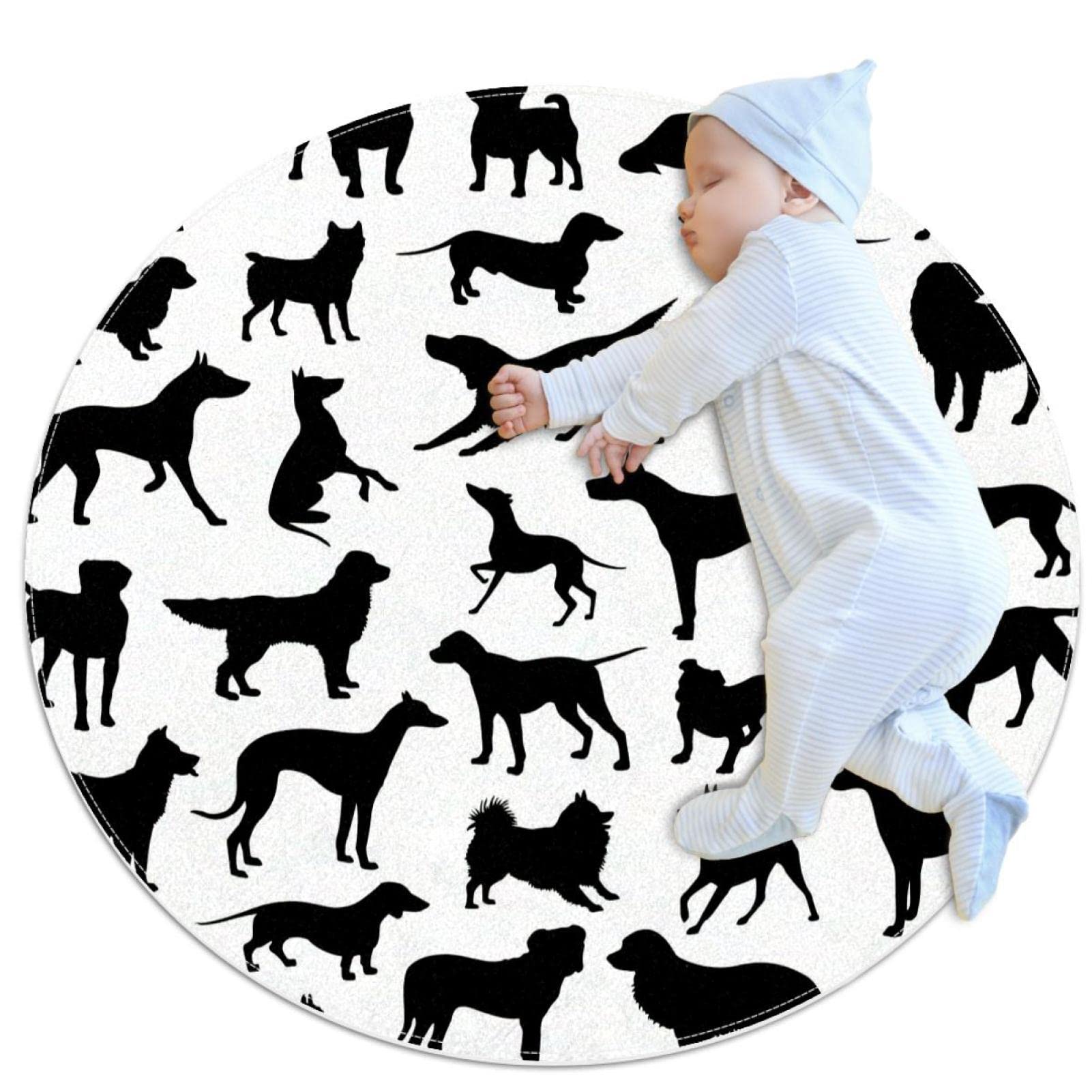 Tapis chien pour chambre à coucher et salon JDEZ 100cm
