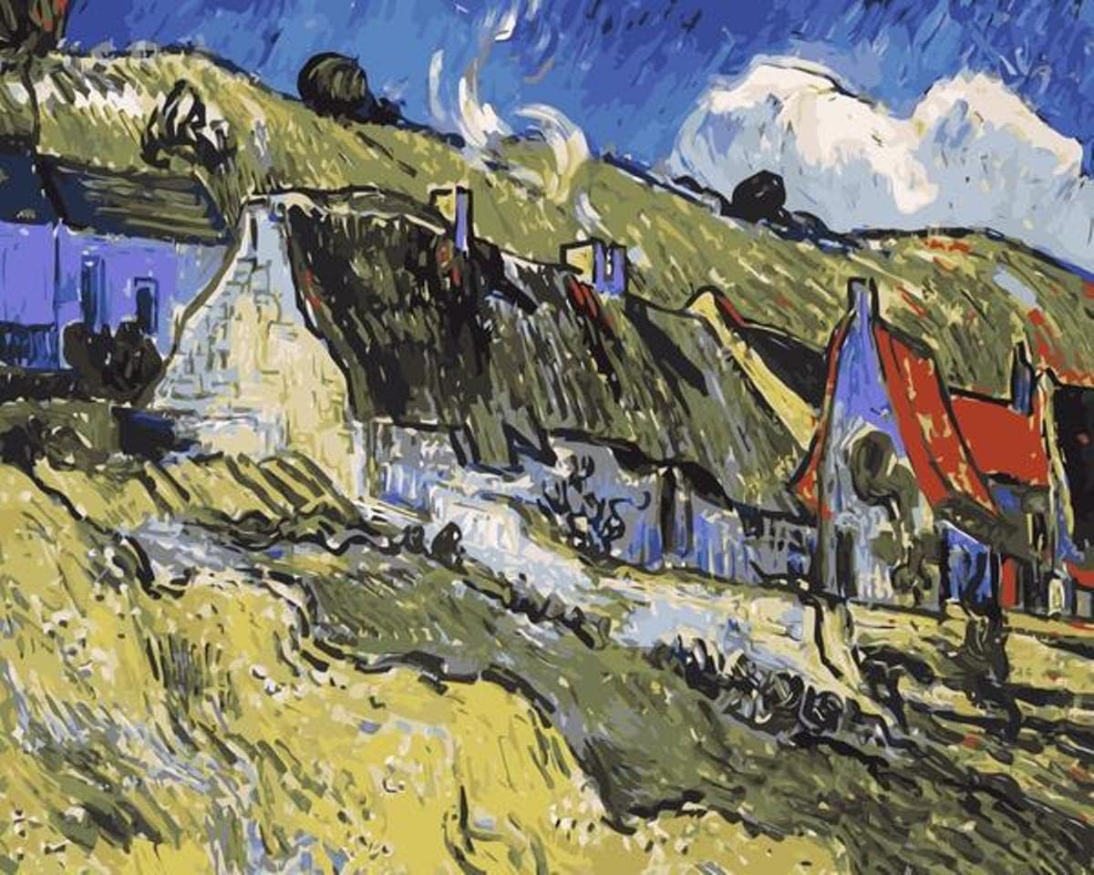 Thatched Cottages and Houses by Vincent Van Gogh VanGo